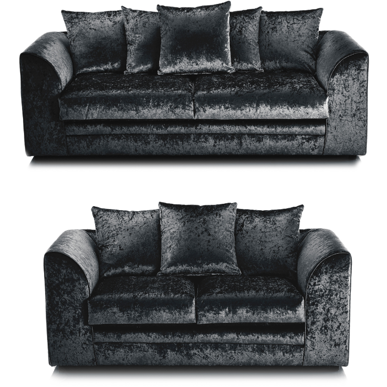 Chicago Crushed Velvet 2 & 3 Seater Sofa Set