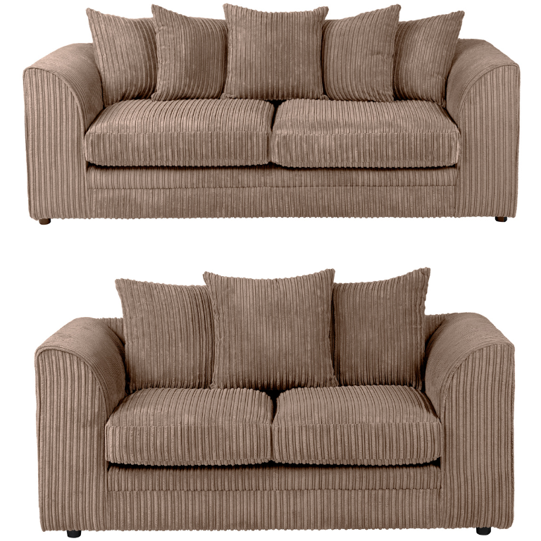 Chicago Jumbo Cord  2 & 3 Seater Sofa Set