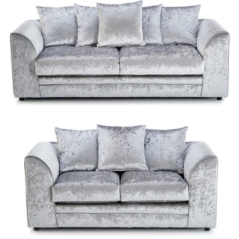 Chicago Crushed Velvet 2 & 3 Seater Sofa Set