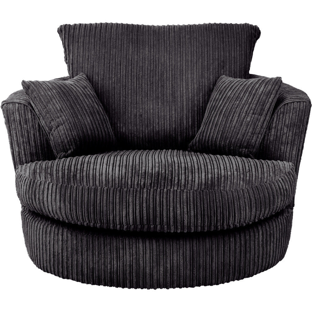 Grey cord cuddle chair sale