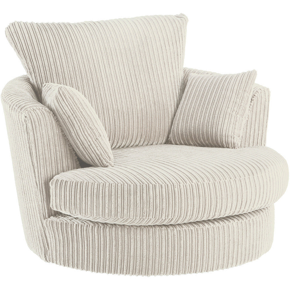 Grey cord online swivel chair