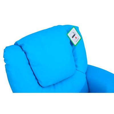 Children Recliner Armchair W/ Cup Holder - Blue