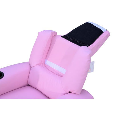 Children Recliner Armchair W/ Cup Holder - Pink