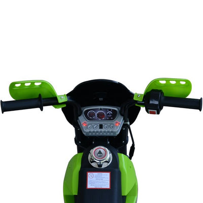 Electric 6V Battery Kids Motorbike Ride On Car W/ 4-Wheels - Green