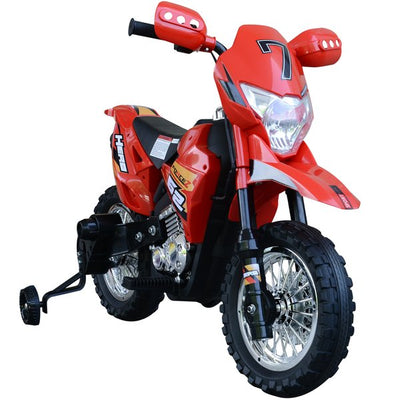 4-Wheels Children's Motorbike Ride On Car Electric 6V Battery - Red