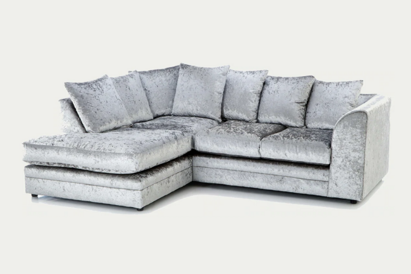 Clover Corner Sofa Crushed Velvet