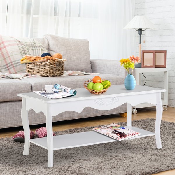 Coffee Table, 94Lx44Wx42H Cm-White