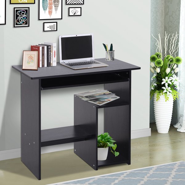 80Lx45Wx73.5H cm. Computer Desk, Particle Board-Black