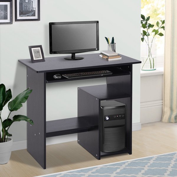 80Lx45Wx73.5H cm. Computer Desk, Particle Board-Black