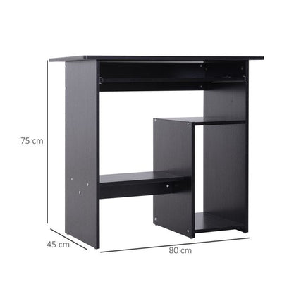 80Lx45Wx73.5H cm. Computer Desk, Particle Board-Black