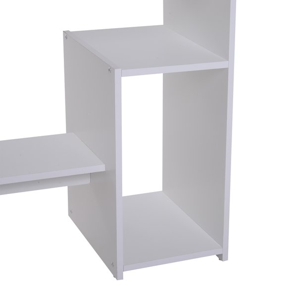 80Lx45Wx73.5H cm. Computer Desk, Particle Board-White