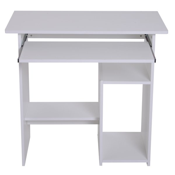 80Lx45Wx73.5H cm. Computer Desk, Particle Board-White