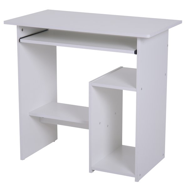 80Lx45Wx73.5H cm. Computer Desk, Particle Board-White