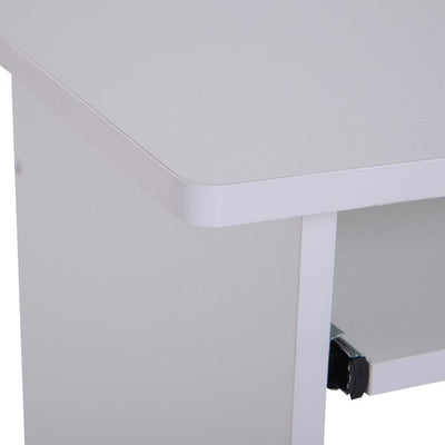 80Lx45Wx73.5H cm. Computer Desk, Particle Board-White