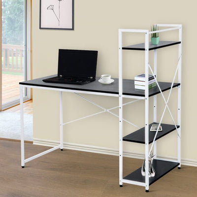 Computer Workstation Metal Frame- White/ Black 