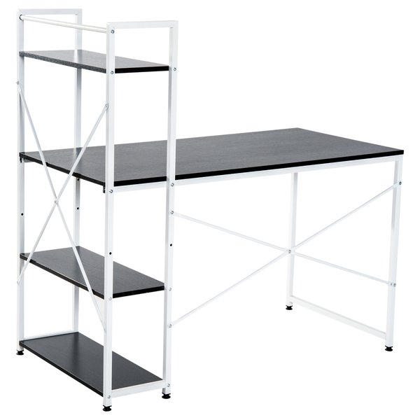 Computer Workstation Metal Frame- White/ Black 