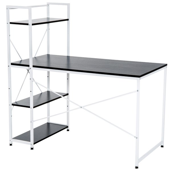 Computer Workstation Metal Frame- White/ Black 