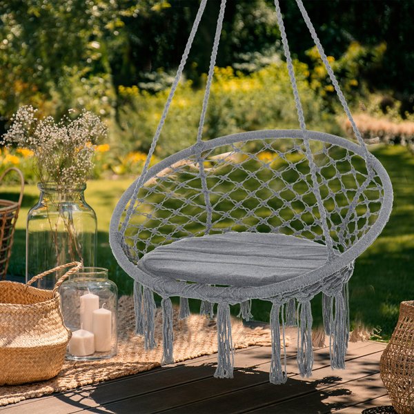 Hanging Chair Swing Hammock With Backrest