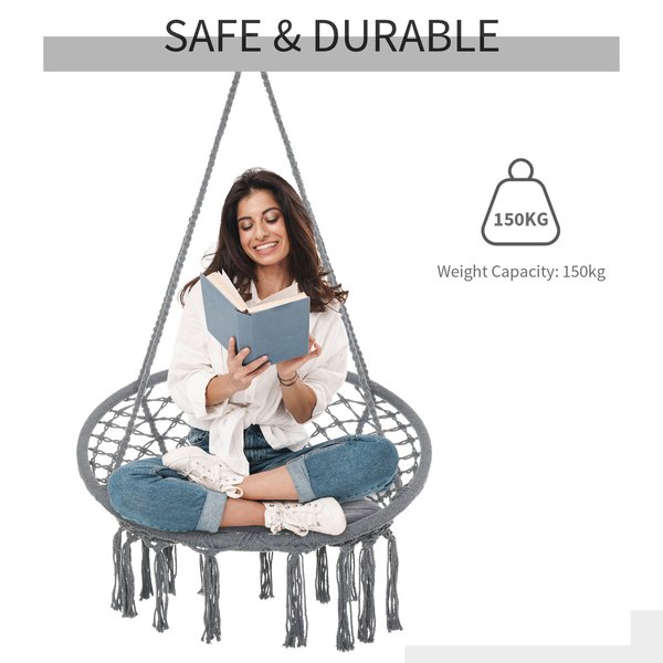 Hanging Chair Swing Hammock With Backrest