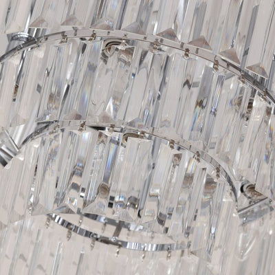 Crystal Ceiling Light Chandelier, For Hallways, Dining Room, Living Room - Transparent