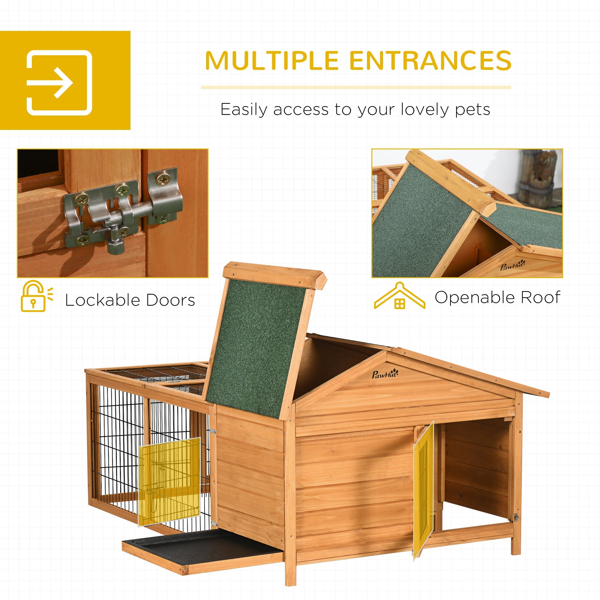 Rabbit hutch hot sale doors