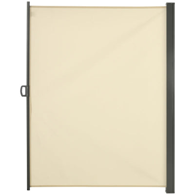 Retractable Side Awning Screen Fence Patio Garden Wall Balcony - Cream