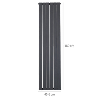 456 X 1800 Mm Double Panel Vertical Designer Radiator, Grey