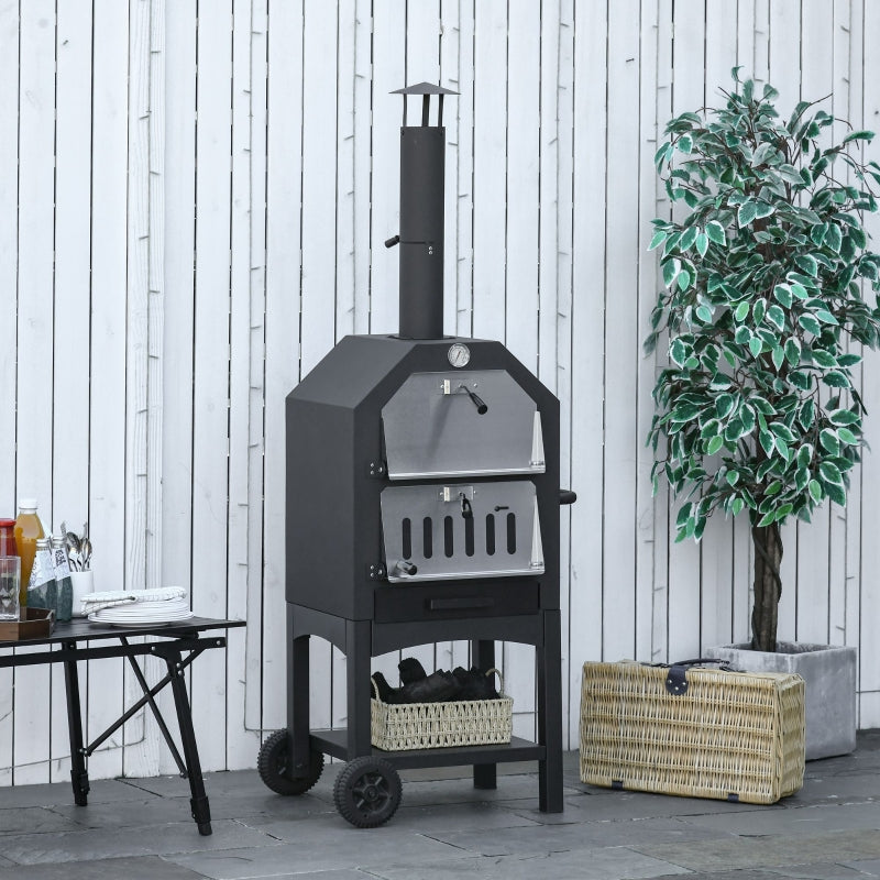 Outdoor Garden Pizza Oven Charcoal BBQ Grill