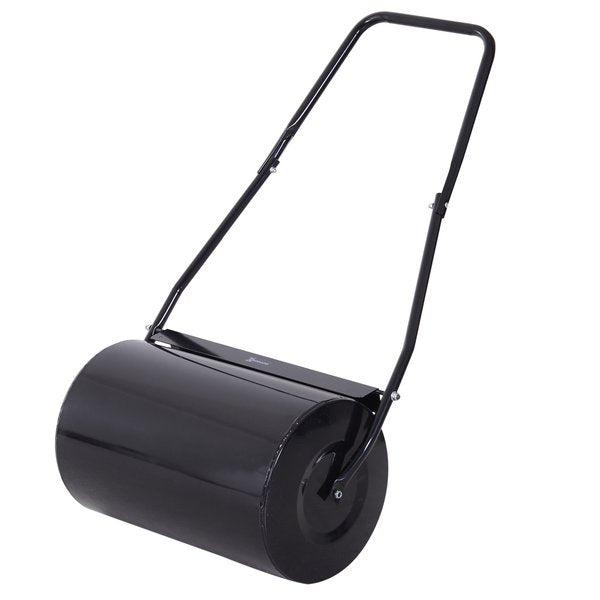 50Lx32Wx105H Cm. Lawn Roller Steel - Black