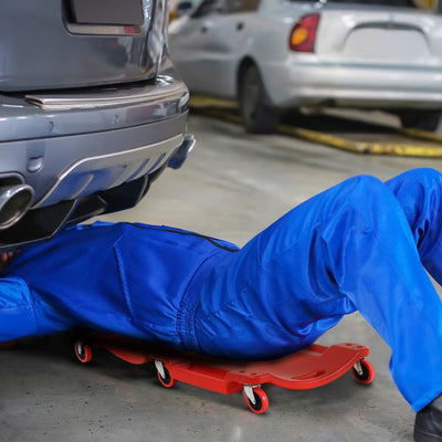 Mechanic Vehicle Creeper W/ Wheels Under Car Repair - Red