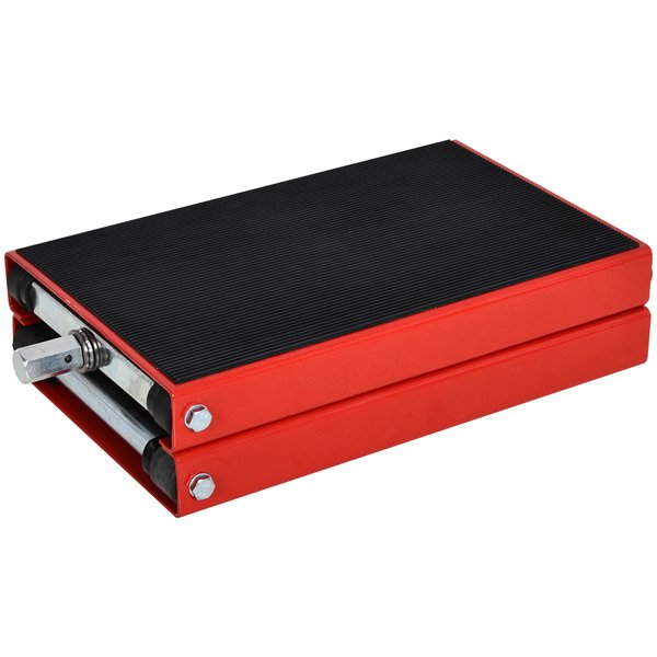 Steel Manual Repair Motorcycle Lift Platform Equipment - Red