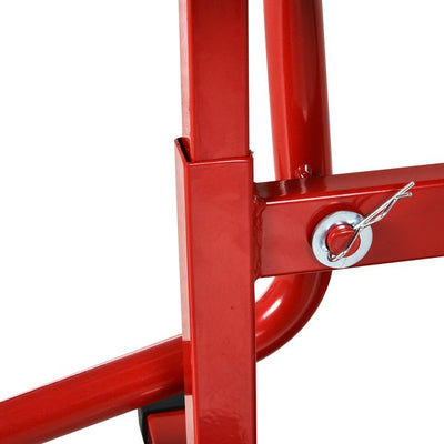 Steel Manual Repair Motorcycle Lift - Red