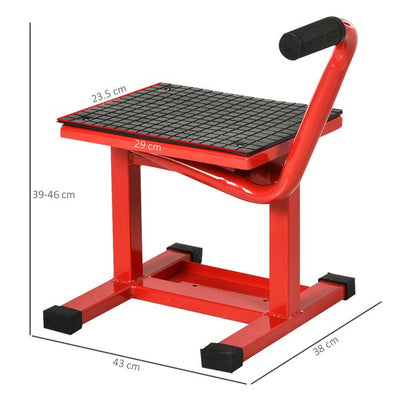 Steel Manual Repair Motorcycle Lift - Red