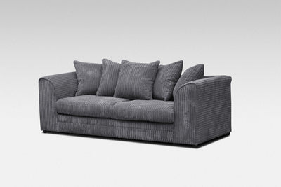 Hannah Jumbo Cord 3 + 2 Seater Sofa Set (Grey)