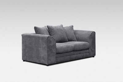 Hannah Jumbo Cord 3 + 2 Seater Sofa Set (Grey)