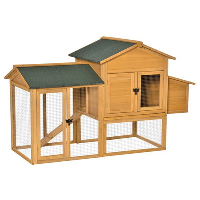 Deluxe 168cm Chicken Coop Small Animal Habitat Hen House W/ Run Nesting Box