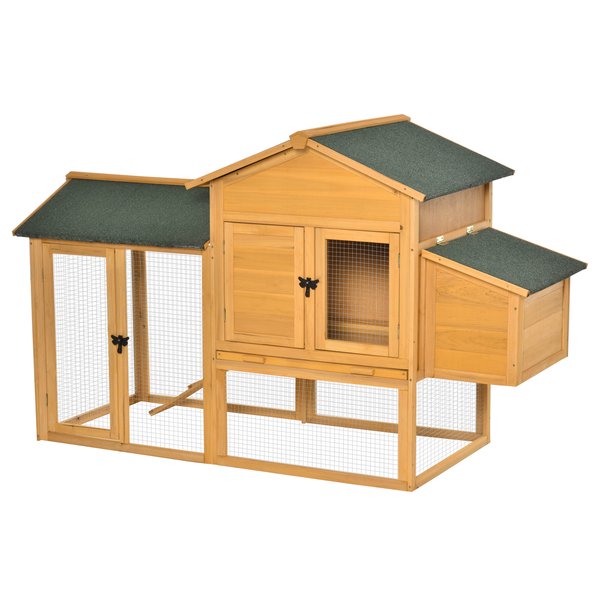 Deluxe 168cm Chicken Coop Small Animal Habitat Hen House W/ Run Nesting Box