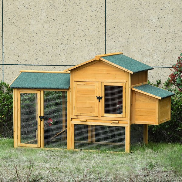 Deluxe 168cm Chicken Coop Small Animal Habitat Hen House W/ Run Nesting Box