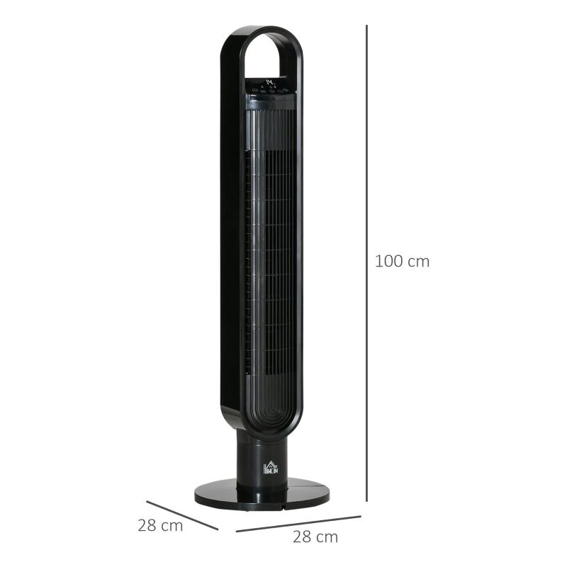 39 Tower Fan Cooling For Bedroom With Oscillating, Black