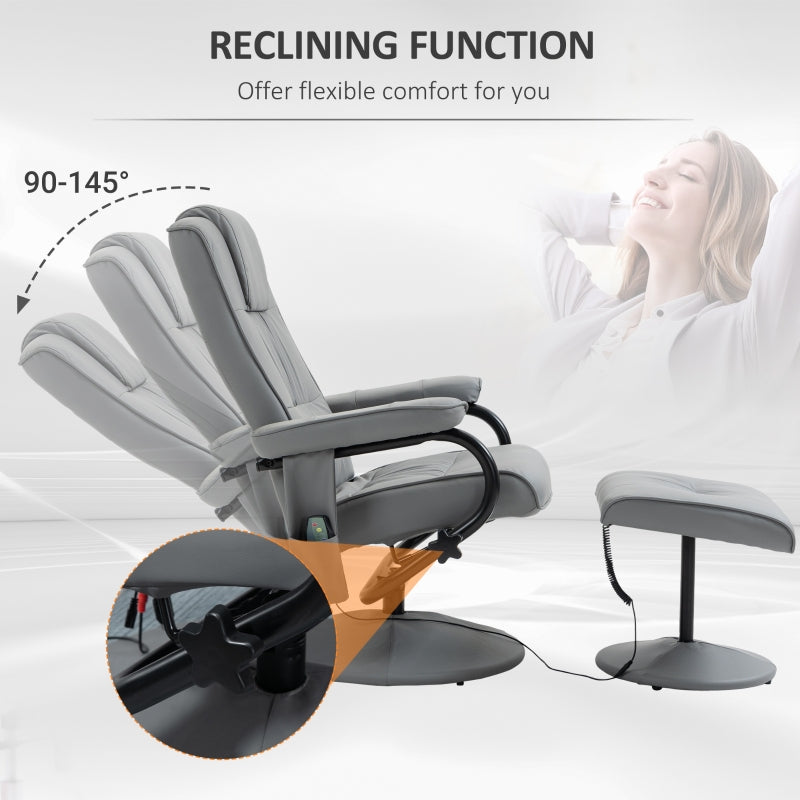 Manual Sofa Reclining Armchair PU Leather Massage