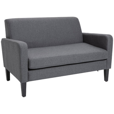 Two-Seater Slanted Back Sofa - Grey