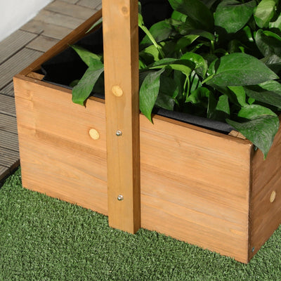 Raised Garden Bed, Fir Wood Vertical Planter Box