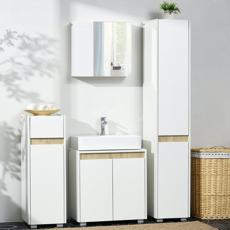 Tall Bathroom Cabinet , White