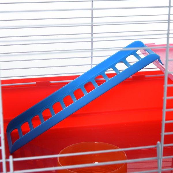 Dwarf Hamster Metal Cage W/ Tunnels - Red