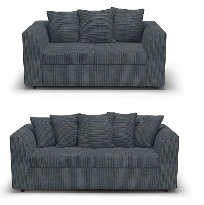 DYLAN 3+2 SEATER SOFA IN JUMBO CORD GREY