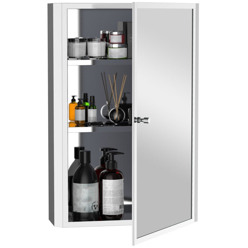 Stainless Steel Wall Mounted Bathroom Mirror Cabinet