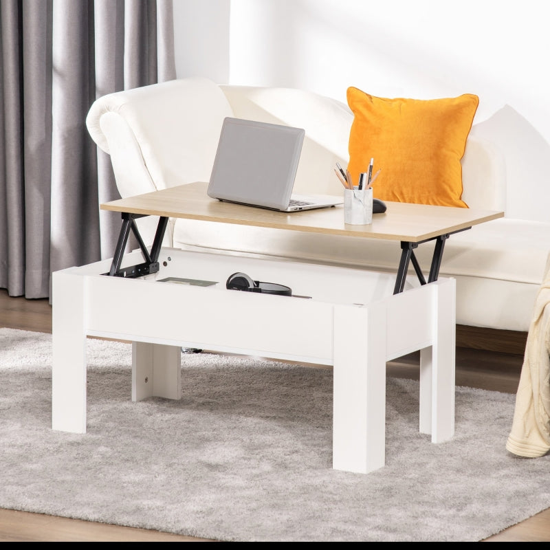 Lift Top Coffee Table With Hidden Storage Compartment