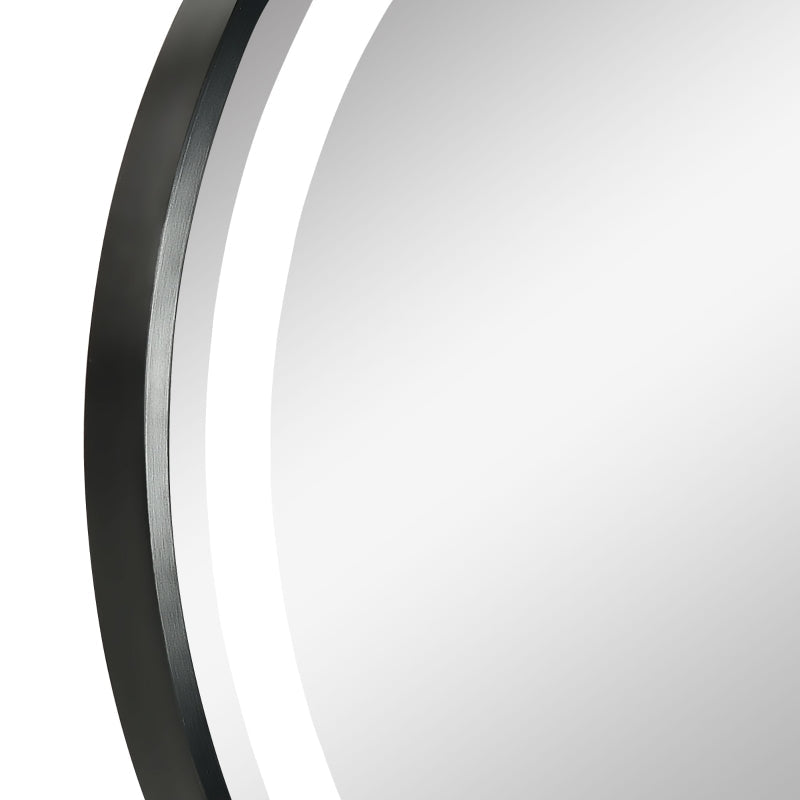 Round LED Bathroom Mirror, Hardwired