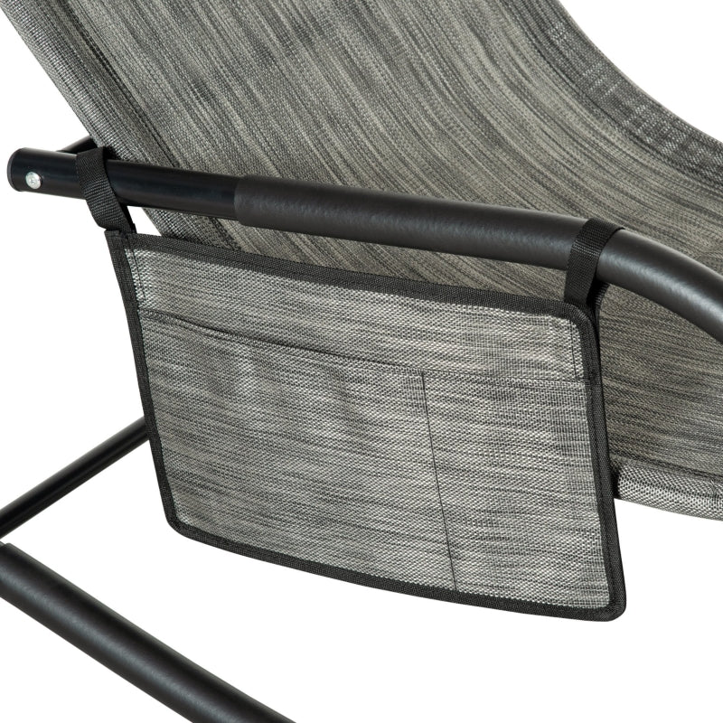 Breathable Mesh Rocking Chair- Dark Grey