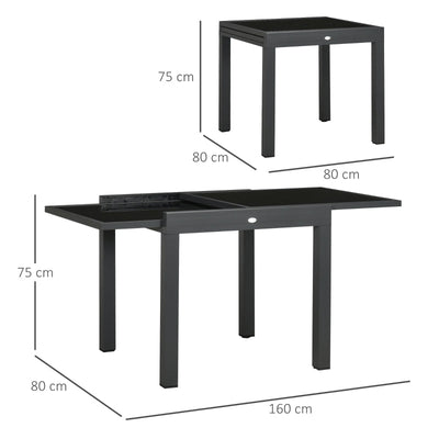 Extending Garden Table- Black